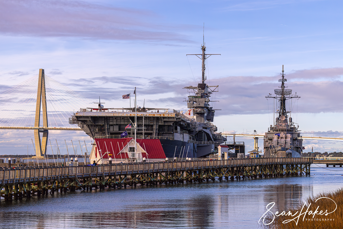 Behind the USS Yorktown (CV-10) in Charleston, SC